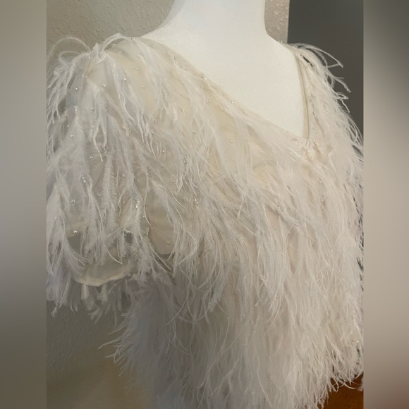 EMILY SHALANT FEATHER TOP- M - Picture 3 of 4